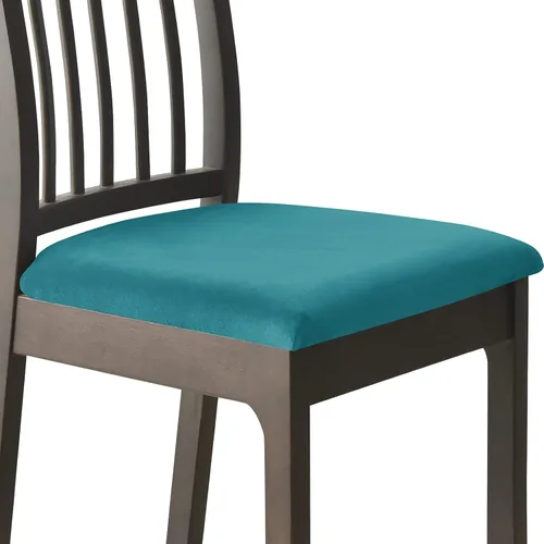 Miniatura 17 de Juego de 2 fundas elásticas para asiento de silla de comedor, de terciopelo suave, fundas protectoras universales extraíbles para sillas de comedor