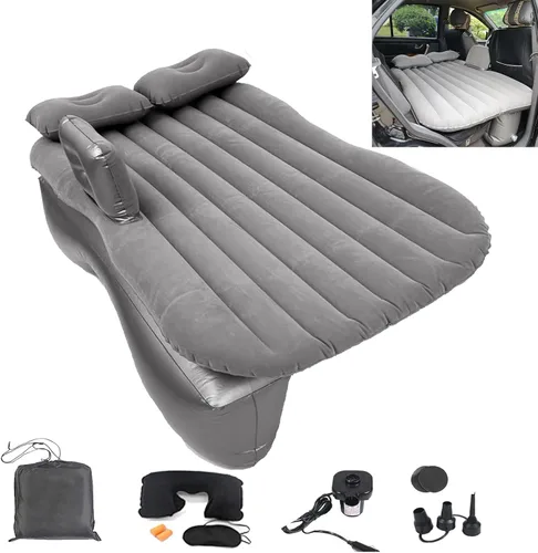 Miniatura 7 de Onirii Colchón inflable de aire para automóvil, cama de asiento trasero con bomba de aire, portátil, grueso, portátil, para viajes, dormir, camping