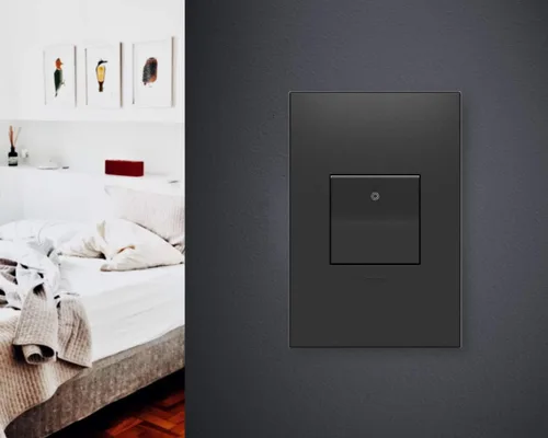 Miniatura 6 de Legrand adorne 15A - Interruptor de paleta de 1 o 3 vías con placa de pared a juego (acabado grafito), ASPD1532G4
