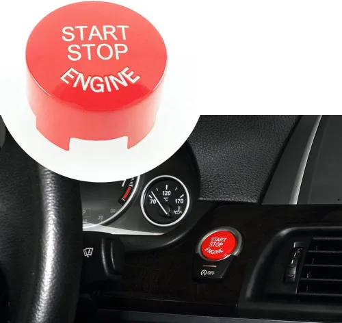 Miniatura 7 de Lanyun Reemplazo para BMW rojo interruptor de arranque de motor botón de encendido ajuste E Código de chasis BMW E60 E90 E91 E92 E93 E84 E70 E71 E72