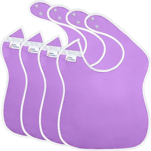 Miniatura 17 de Baberos grandes impermeables Colección Pastel - 4pk, 12pk, 48pk