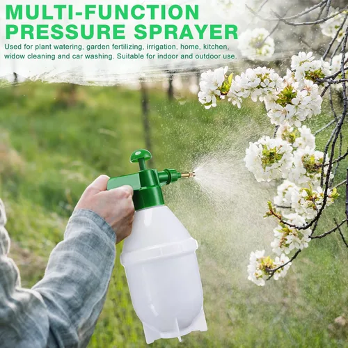 Miniatura 7 de Ziliny 2 botellas de pulverización de mano de 27 onzas, botellas de spray de jardín Mister, pulverizador de mano a presión para césped con boquilla
