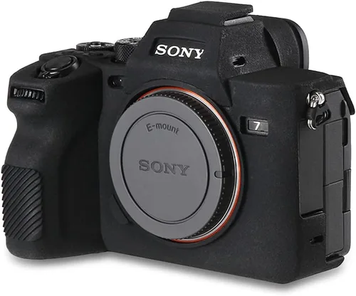 Funda de cámara para Sony A7RV A7R5 - Funda protectora de silicona DSLR, jaula desmontable, a prueba de golpes, a prueba de polvo (negro)