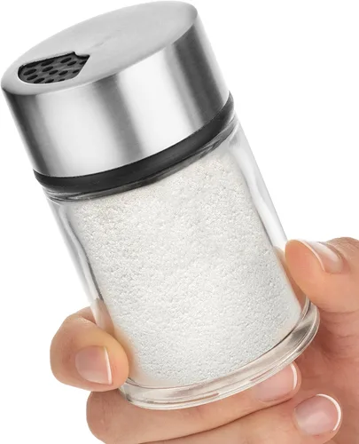 Salero o pimentero con agujeros de vertido ajustables, dispensador de especias de acero inoxidable, perfecto para Himalaya rosa, sal de mesa,