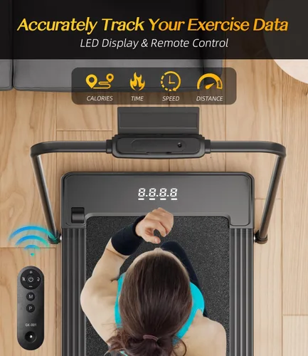Miniatura 3 de Bifanuo 2 in 1 Folding Treadmill, Smart Walking Running Machine with Bluetooth Audio Speakers, Installation-Free，Under Desk Treadmill for