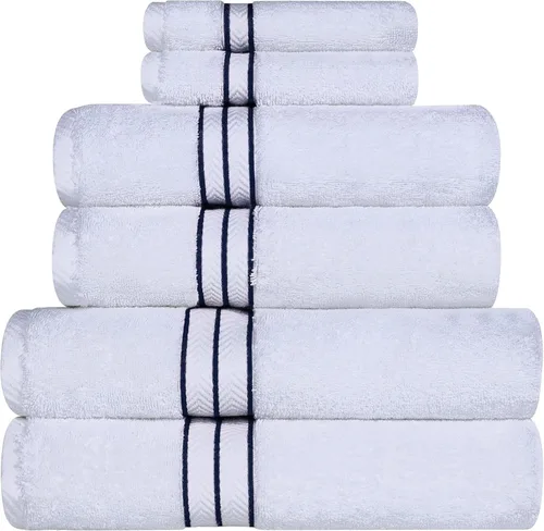 Miniatura 43 de Juego de toallas de baño de algodón turco ultra suave de Superior, juego de 2 piezas, toallas para la ducha, baño, artículos esenciales para el Latte