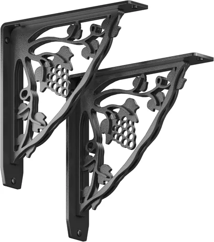 Miniatura 23 de Starby Angel Oak - Kit de soporte de estante resistente, 8 x 8 pulgadas, juego de dos soportes de metal para estanterías, estantes de madera, repisa