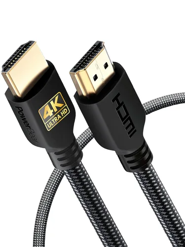 Miniatura 15 de PowerBear - Cable HDMI 4K 10 pies, nailon trenzado y conectores dorados Pack de 1 6 patas Negro