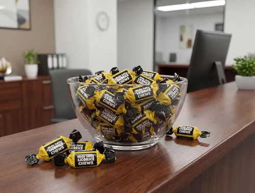 Miniatura 5 de Caramelo de regaliz ligeramente salado – 1.5 libras de caramelo de regaliz fresco y delicioso envuelto individualmente, suave y cremoso