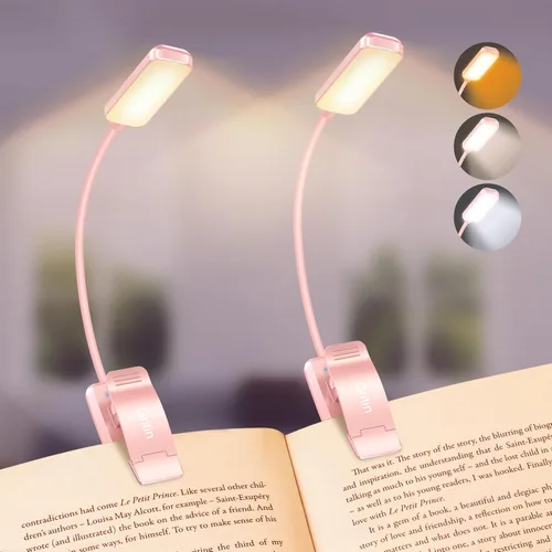 Miniatura 9 de Gritin Luz de Lectura Recargable de 9 LED para Leer en la Cama - Cuidado de los Ojos 3 Temperaturas de Color, Brillo de Atenuación Continua, 80