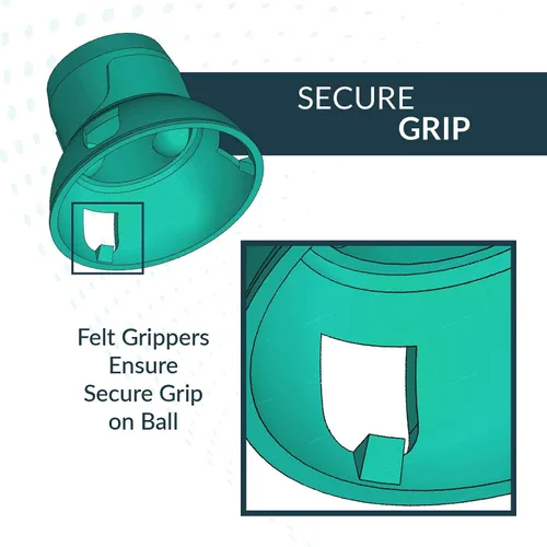 Miniatura 8 de POP-IT Recogedor de pelota de tenis superior para raqueta, sin doblar, manos libres, se adapta a la mayoría de las raquetas, coleccionista de Negro