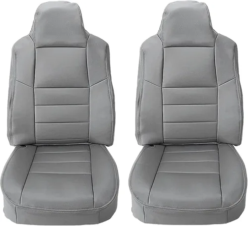 ECOTRIC Juego de fundas para asientos delanteros y traseros con inclinación Compatible con Ford F250 F350 Lariat XL FX4 & XLT Regular Super y cabina