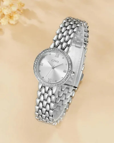 Miniatura 5 de CIVO Quartz Gold Watch for Women Elegant Stainless Steel Dress Wristwatch with Diamond Dial - Ladies Luxury Watch for Small Wrists - Gift for