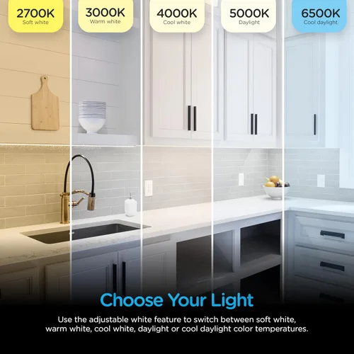 Miniatura 5 de Enbrighten Luces enchufables para debajo del gabinete de 36 pulgadas, 2386 lúmenes, cinco ajustes blancos desde (2700K-6500K), rango completo