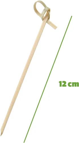 Miniatura 2 de GUSTO Palillos de cóctel de bambú de 4.75 pulgadas [300 unidades] palillos de dientes con nudo superior para aperitivos, sándwiches, bebidas