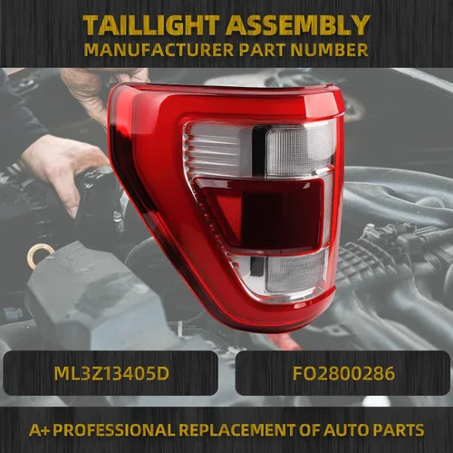 Miniatura 2 de Dasbecan Luz trasera izquierda del lado del conductor compatible con Ford F150 King Ranch 2021 2022 2023 Lariat Limited Platinum con ubicación