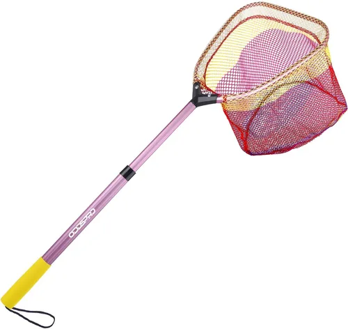 Miniatura 13 de Red de pesca para niños: red telescópica de cebo, minnow y mariposa con profundidad de 11.4 pulgadas, mango que se extiende hasta 30 pulgadas