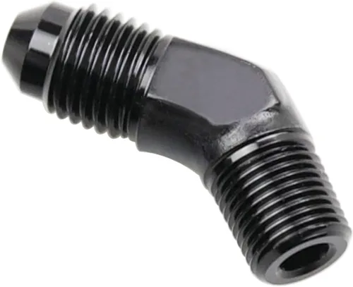 Miniatura 73 de Adaptador de tubo de manguera de combustible de aluminio recto 16AN acampanado a 3/4" NPT macho Unión de rosca negro