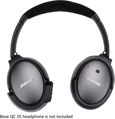 Miniatura 9 de Adaptador Bluetooth inalámbrico aptX mejorado para auriculares Bose QuietComfort 25 QC 25 con micrófono/control de volumen, negro