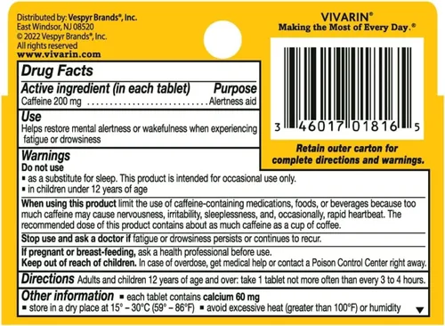 Miniatura 2 de Vivarin Tabs 16ct Tamaño 16ct Vivarin Tablets 16ct 16ct
