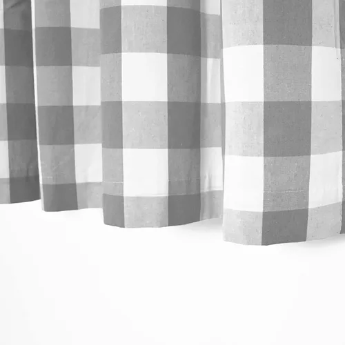 Miniatura 117 de Cenefas de cortina para ventana de 16 pulgadas de largo, 2 paneles de cuadros búfalo, cortinas pequeñas con bolsillo para barra, estilo clásico