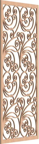 Miniatura 23 de 9 3/8"W x 24 3/8"H x 1/4"T Marilla Decorativos Paneles de Pared de Madera Calado, Abedul