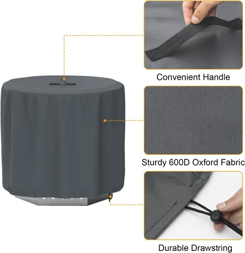 Miniatura 3 de Tapa de 49,8 cm para fogata Solo Stove Bonfire 2.0, con asa, cubierta dura de acero inoxidable con cubierta para parrilla, accesorios para estufa