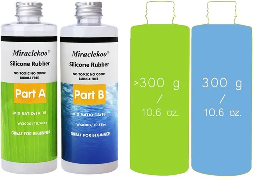Miniatura 3 de Kit de fabricación de moldes de silicona, goma de silicona líquida, platino 15A, silicona translúcida, silicona para moldes de resina, moldes