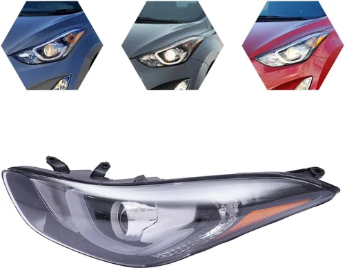 Miniatura 3 de Conjunto de faros delanteros LED halógenos con lente transparente, reemplazo directo para 2014 2015 2016 Hy-uu-nn-dai E-l-aa-nn-tra