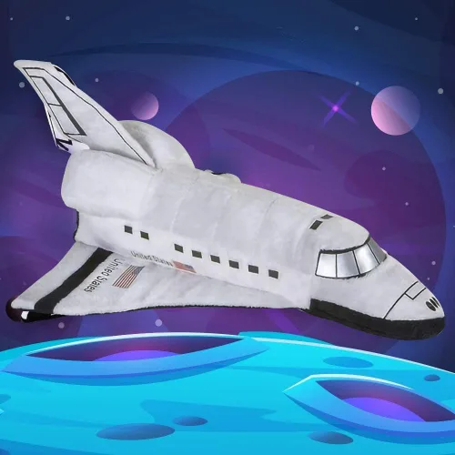 Miniatura 3 de ArtCreativity Peluche de transbordador espacial para niños, nave espacial de astronauta suave y tierna de 14.5 pulgadas, bonita decoración