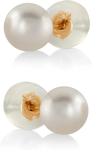 Miniatura 12 de THE PEARL SOURCE White Japanese Akoya Pearl Stud Earrings for Women – Genuine Cultured Pearls, Hypoallergenic Jewelry with Secure 14k Gold Backing