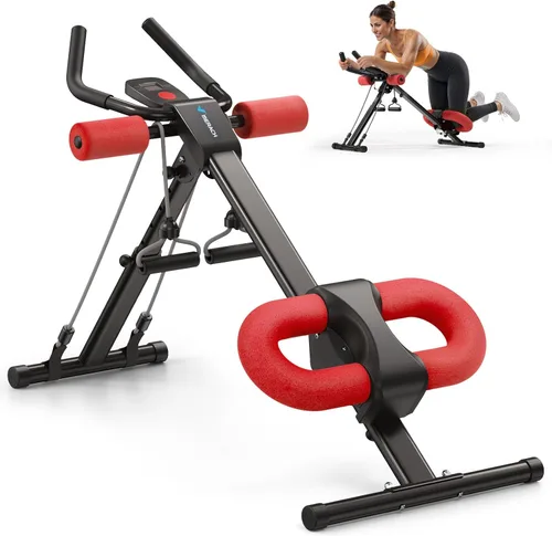 MERACH Máquina de abdominales, equipo de entrenamiento abdominal, máquina de entrenamiento abdominal ajustable para entrenamiento de abdominales en