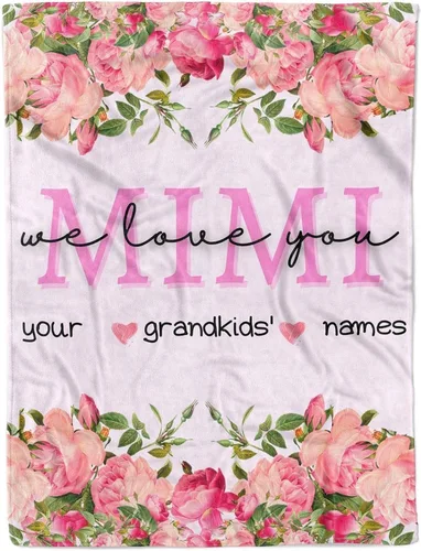 Miniatura 19 de Manta personalizada para la abuela a mi nieta, regalo para mamá y abuela, regalo de nietos, regalos para abuela, manta personalizada con foto