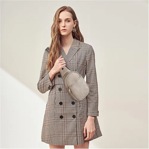 Miniatura 107 de Telena Riñonera pequeña para mujer, de cuero, cangureras, bolsa de pecho para mujer