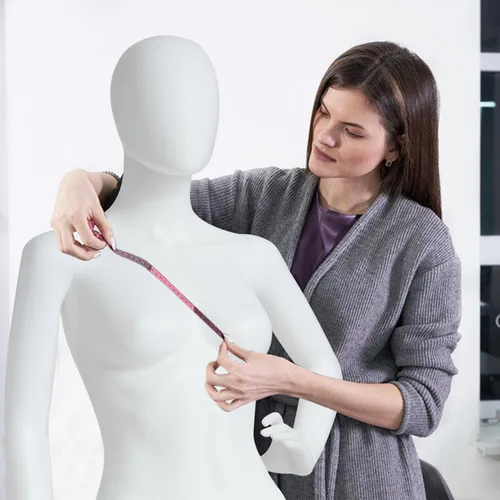 Miniatura 7 de Kinfant Maniquí de cuerpo completo para mujer, soporte de maniquí desmontable con base de metal, modelo de vestido ajustable para tienda de moda