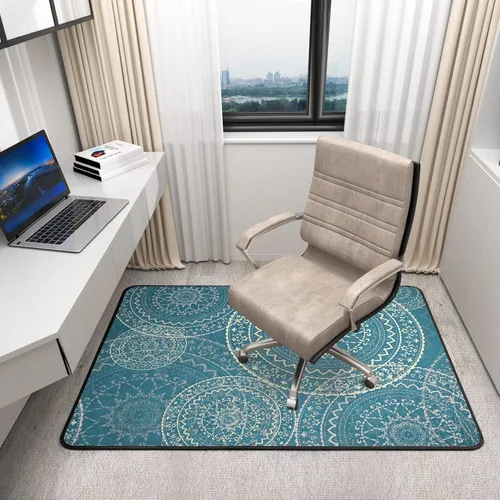 Miniatura 7 de Placoot Tapete para silla de oficina para alfombras y suelos de madera dura, 48 x 36 pulgadas, tapete de piso de alta calidad, tapete para silla