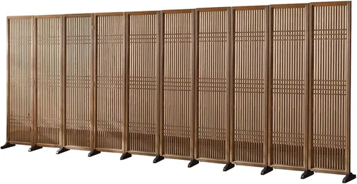 2 3 4 5 6 8 10 paneles de madera para pared de división de habitación, pantallas de privacidad plegables con base desmontable, para el hogar, hotel,