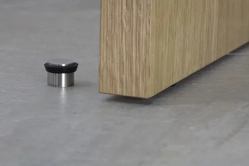 Miniatura 4 de Topes de puerta EVI Tope de puerta de acero inoxidable - Cierre de tornillo - Protector de goma negro - Tope de puerta de 0.94 x 0.83 pulgadas