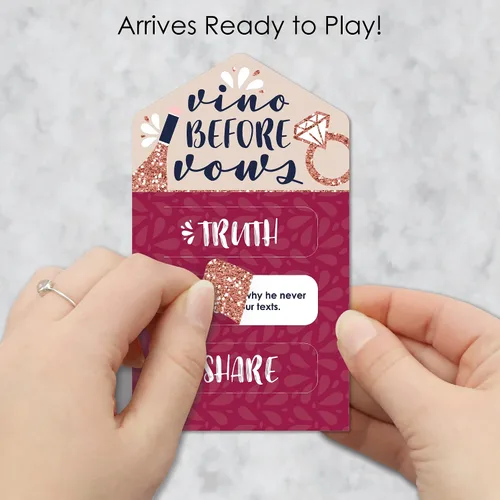 Miniatura 2 de Big Dot of Happiness On Cloud 9 - Juego de 12 tarjetas de encurtidos para despedida de soltera o despedida de soltera – Truth, Dare, Share Pull Tabs