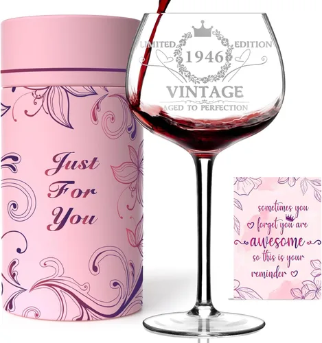 Miniatura 16 de Regalos para mujeres, "Not a Day Over Fabulous" Copas de vino personalizadas, Regalos de cumpleaños, Copas de vino, Regalos del día de la madre