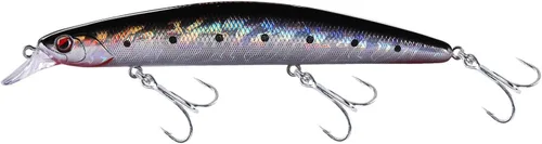 Miniatura 12 de LITTMA Señuelos de pesca de surf de California Señuelos de pesca de agua salada Jerkbait Crankbait Surf Minnow 110 - Sardina metálica Super Glow