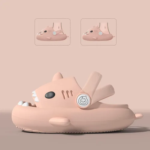 Miniatura 5 de ChayChax- Sandalias con diseño de tiburónnubecaricatura antideslizantes de punta abierta para niños y niñas, muy cómodas, bonitas, suela gruesa
