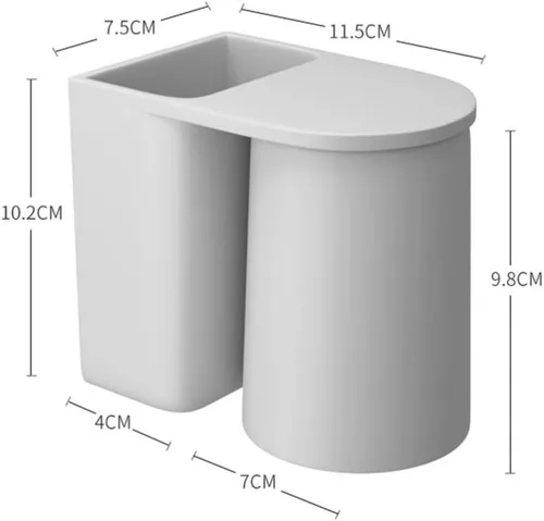 Miniatura 3 de Cabilock Soporte para cepillo de dientes montado en la pared del cuarto de baño, taza magnética para cepillo de pasta de dientes, no se necesitan
