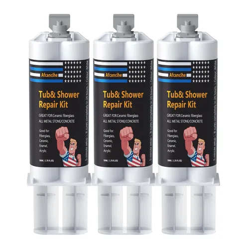 Miniatura 8 de Kit de reparación de bañera blanco, excelente para ducha de fibra de vidrio marina, fregadero de porcelana, cerámica, parche de bañera de acrílico