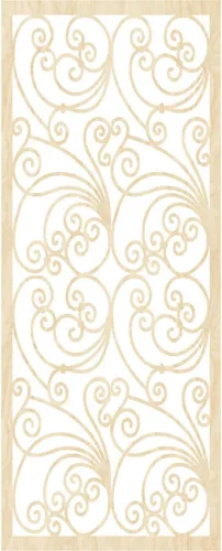 Miniatura 4 de 9 3/8"W x 24 3/8"H x 1/4"T Marilla Decorativos Paneles de Pared de Madera Calado, Abedul