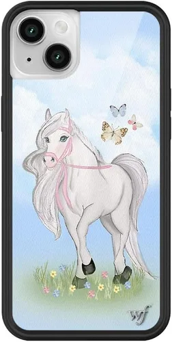 Miniatura 50 de Fundas Wildflower - Realización Par x Devon Lee Carlson, Compatible con Apple iPhone 13/14 Rojo, Ranas, Colaboración - Protector de goma negro
