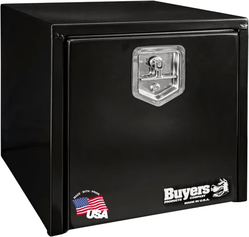 Miniatura 14 de Buyers Products 1703349 - Caja de acero negro para debajo de la carrocería con pestillo de mango en T, 14 x 12 x 18 pulgadas, caja de herramientas