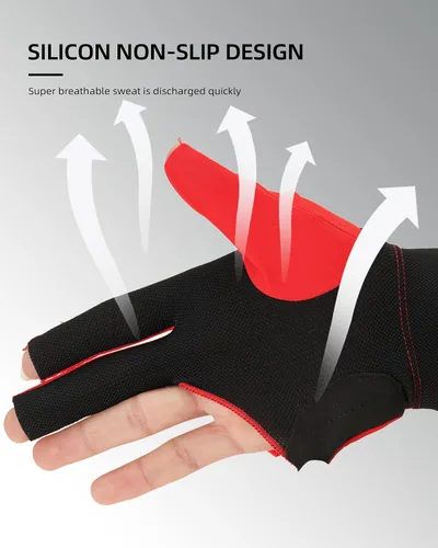 Miniatura 17 de KONLLEN Billiards Gloves for Left Hand/Right Hand L/XL Pool Gloves Professional Non-Slip Adjustable Breathable Snooker Gloves Popular Sizes for Men