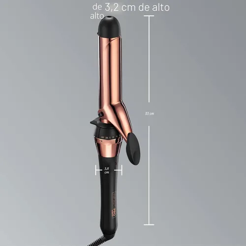 Miniatura 5 de INFINITIPRO BY CONAIR Rizador de titanio de oro rosa de 1 1/4 pulgadas, barril de 1 ¼ de pulgada produce rizos sueltos, para uso en cabello mediano
