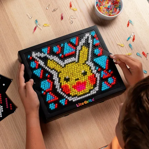 Miniatura 5 de Lite Brite Super Bright HD, Edición Pokémon – Pantalla creativa retro iluminada – Juego educativo para niños, mejora la creatividad, regalo